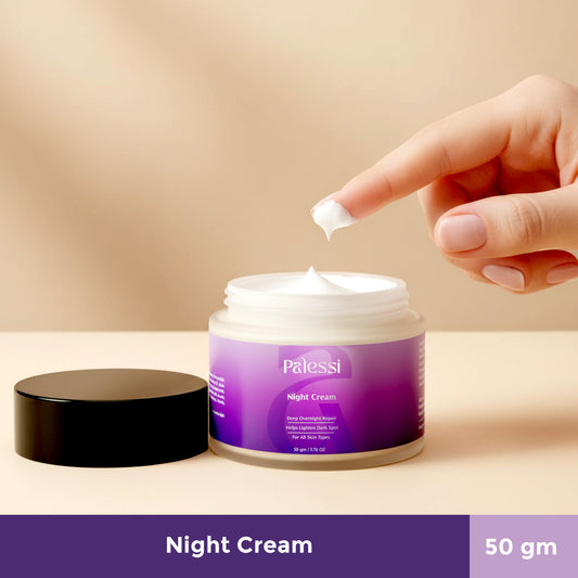 Palessi Night Cream with Alpha Arbutin, Vitamin-E, Mulberry 50 gm