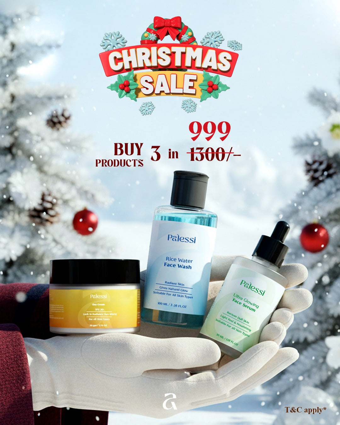 Buy 3 @ ₹999 – Christmas Special Glow Combos