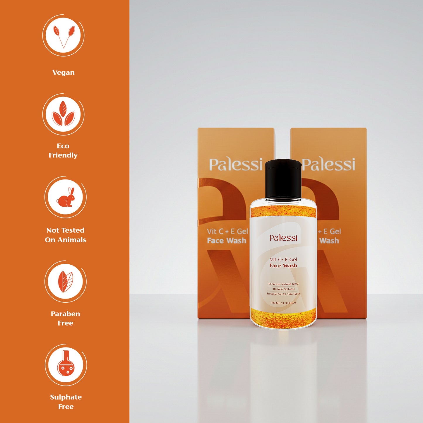 Palessi Vit C+E Gel Face Wash 100 ml