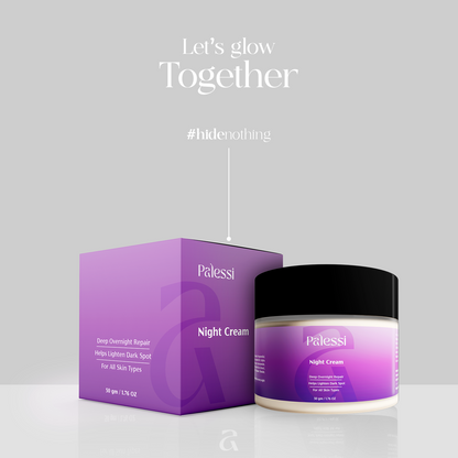 Palessi Night Cream with Alpha Arbutin, Vitamin-E, Mulberry  50 gm